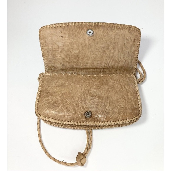 Real Python Snakeskin Burgundy Red Vintage 1970’s Handmade Shoulder Strap Bag - Picture 5 of 8